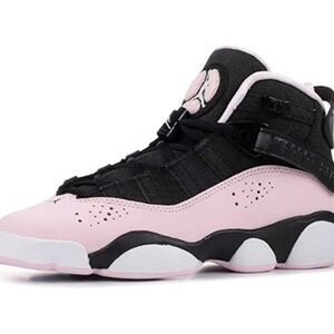 Air Jordan 6 Ring Sneakers “Black Pink Foam” Size 6Y